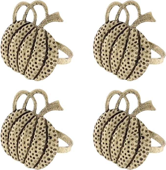 Pumpkin Napkin Rings Set of Four by Jolitee