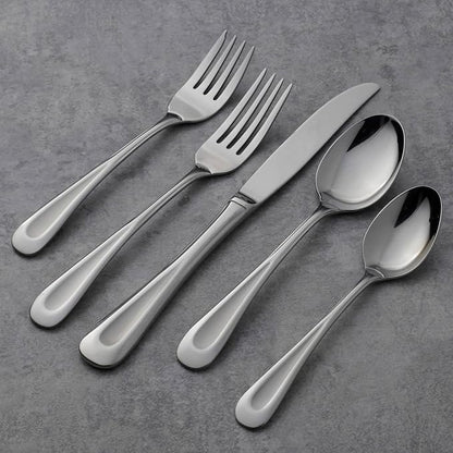 Oneida Silverware Set For 8, Satin Sand Dune 45-Piece Everyday Flatware Set - Image 6