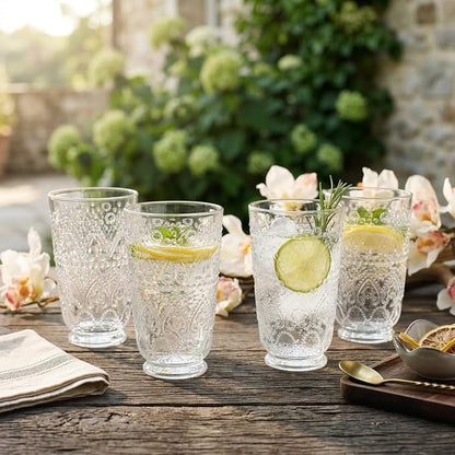 Set of 4 Vintage Beaded Highball Glasses - Image 7