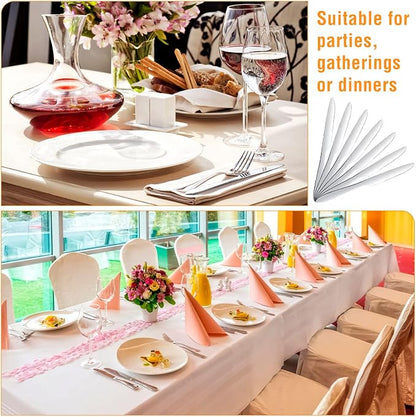 Nuenen 100 Pieces Dinner Knives Set, 8.3 Inches Durable Butter Knife Stainless - Image 3