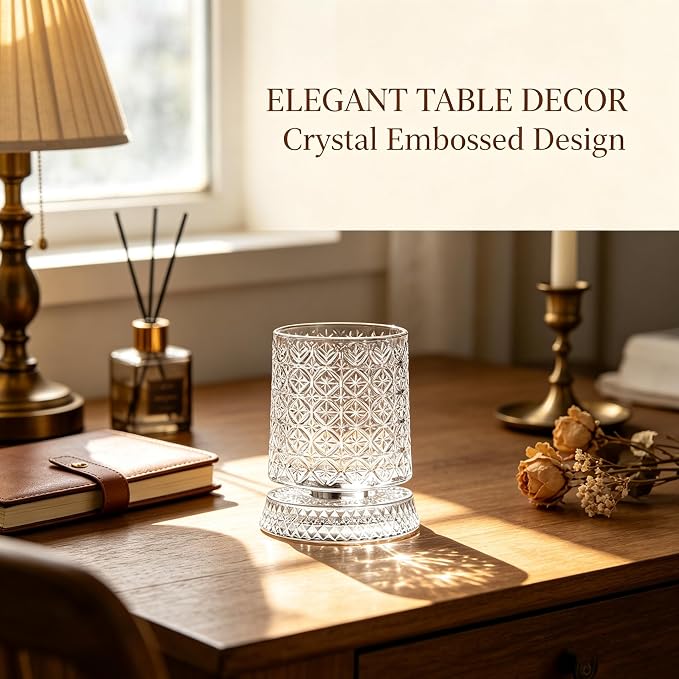 360° Rotating Whiskey Glasses Set of 2, Vintage Crystal Tumblers - Image 6