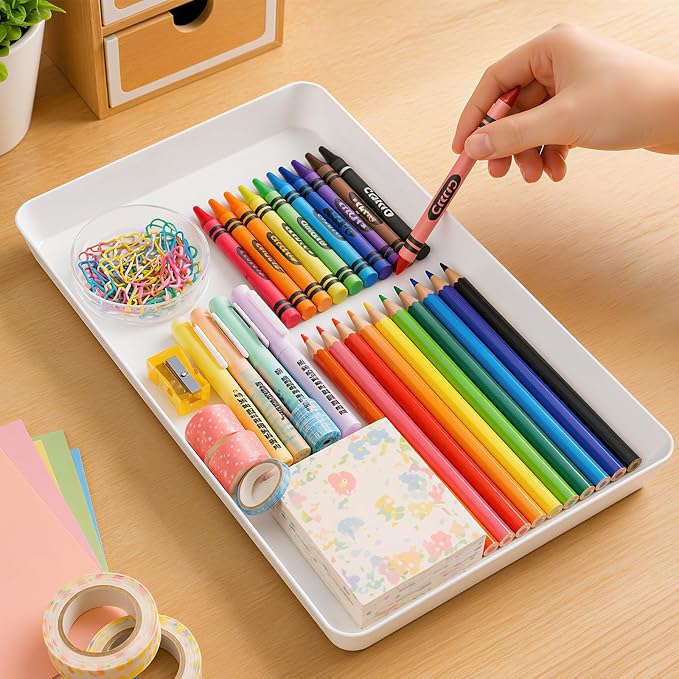 WOWBOX 4-Pack Reusable Plastic Serving Trays - Image 8