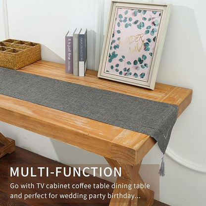 Tosewever Decorative Linen Table Runner - Image 7