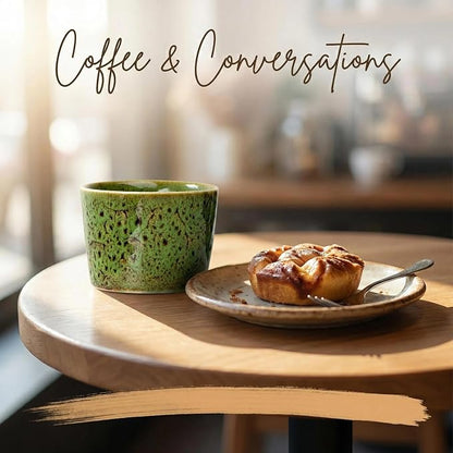 Ceramic Espresso Cups 4oz Modern Stackable Demitasse Mugs - Image 4
