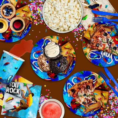 Rock Climbing Party Supplies Set Plates Napkins Cups Tableware Kit - Image 6