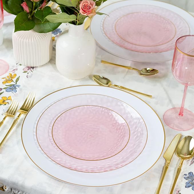 PLASTICPRO 128 Piece Combo Plates Set includes 64-7'' inch Plate & 64-10'' inch - Image 3