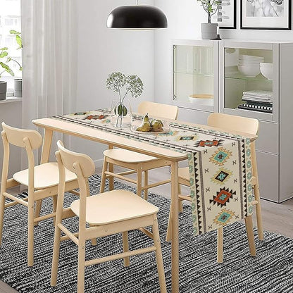 Aztec Southwest Table Runner, Ethnic Style Design Geometric Table Runners Table - Image 3