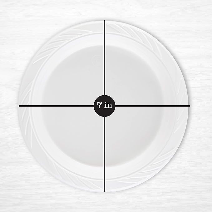 400 Count Disposable 7 Inch White Plastic Plates - Image 2