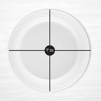 200 Count Disposable 7 Inch White Plastic Plates - Image 2
