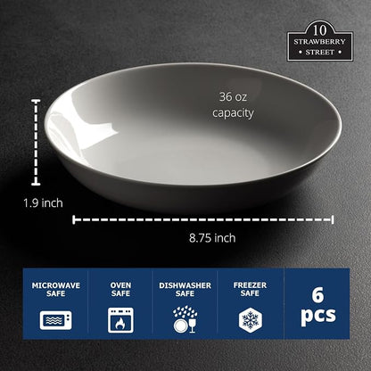 10 Strawberry Street Simply White 36 Oz Pasta/Dinner Bowl - Image 6