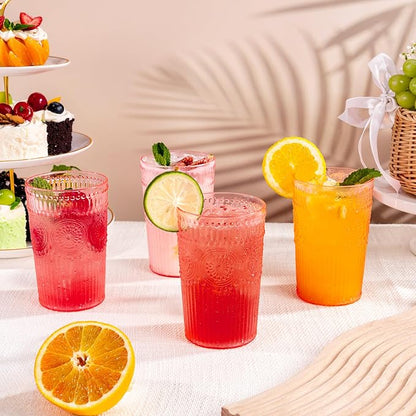 Ciaell 12 Pack Pink Plastic Water Glasses - Image 5