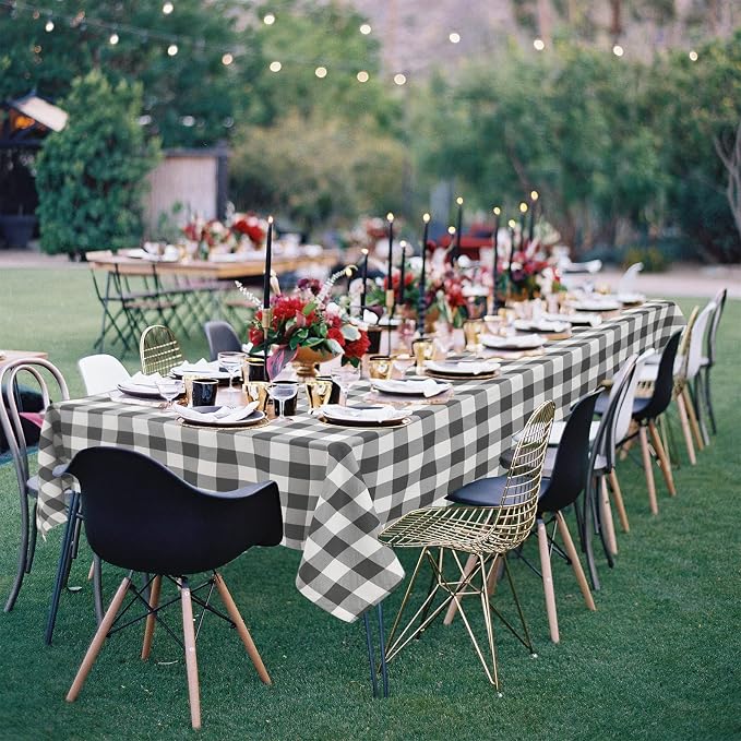 Buffalo Plaid Tablecloth, 2 Pack, 54 x 108 inch, Stain and Wrinkle Resistant - Image 2