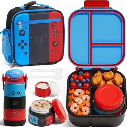 Fimibuke Kids Bento Lunch Box w/Insulated Water Bottle, Lunch Bag & Thermo | by Fimibuke
