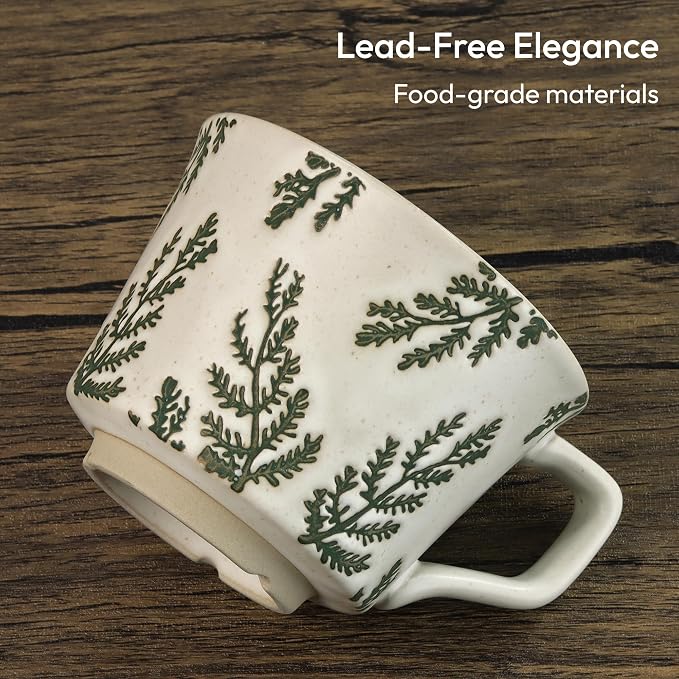 11 oz Ceramic Coffee Mug, Stoneware Teacup - Image 4