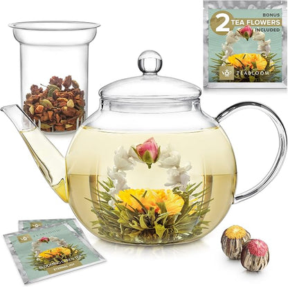 Teabloom Stovetop & Microwave Safe Glass Teapot by Teabloom