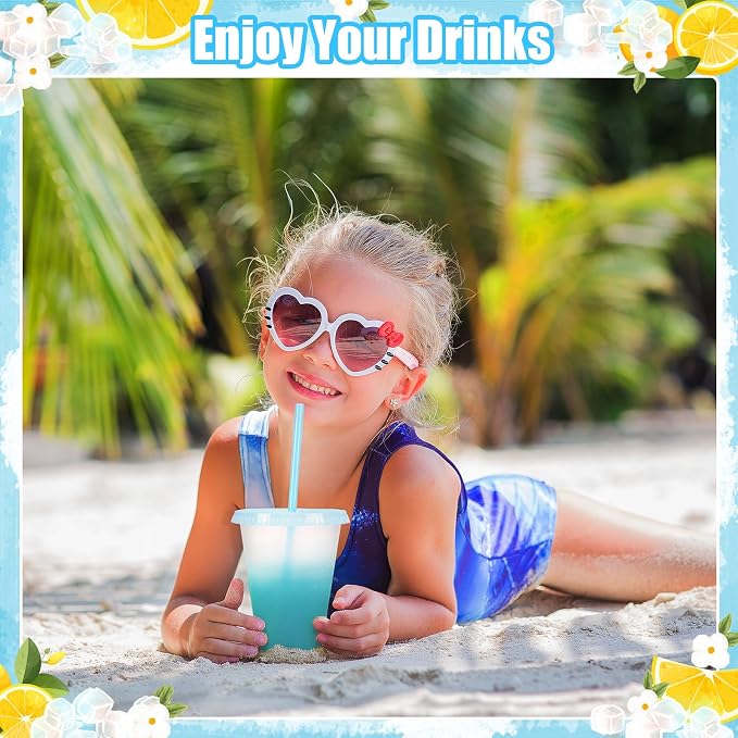 24 Pcs Plastic Tumblers with Lids and Straws, Reusable Cups with Lids Plastic - Image 6