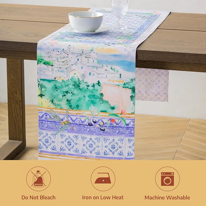 Maison d' Hermine Table Runner 100% Combed Cotton 14.5"x72" | Table Runners 72 - Image 8