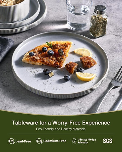 Famiware Star Ceramic Plates and Bowls Sets, Reactive Glaze Dishes - Image 4