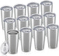 20oz Tumbler Bulk with Lid Stainless Steel Tumblers, 12 Pack | Leak Proof Lid by Unknown