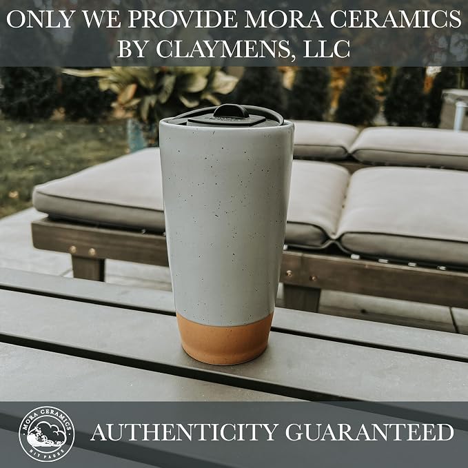 Mora Double Wall Ceramic Coffee Travel Mug - Image 8