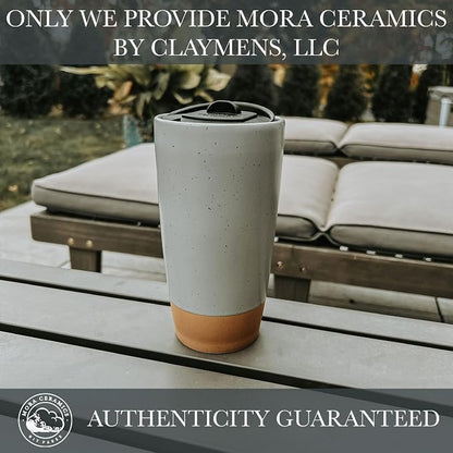Mora Double Wall Ceramic Coffee Travel Mug - Image 8