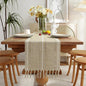 Wracra Rustic Linen Table Runner, Coffee Table Runners 108 inches Long | Raised by Wracra