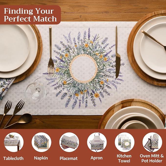 Maison d' Hermine Table Runner 100% Cotton 14.50" x 72" | Table Runners 72 - Image 4