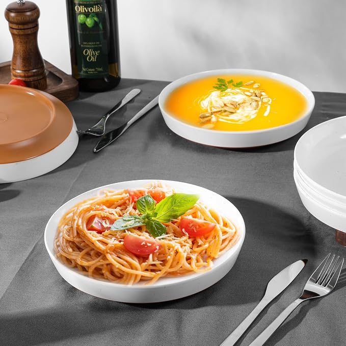 Webbylee 8.25" Melamine Deep Plates Set of 6-28oz Melamine Large Salad - Image 5