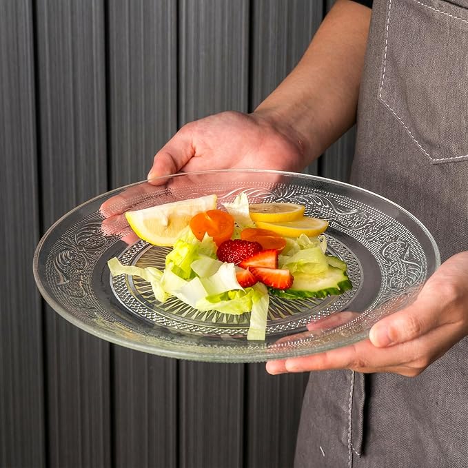 Elsjoy 6 Pack 10 Inch Large Glass Dinner Plate - Image 8