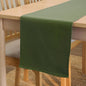 Encasa XO Table Runner, Cotton Canvas Dining Runner 13"x104" | Leaf Green by EncasaXO