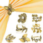 8 Pieces Herb Napkin Rings Set Vintage Leaf Napkin Holders Rings Glossy Holder by Cunhill