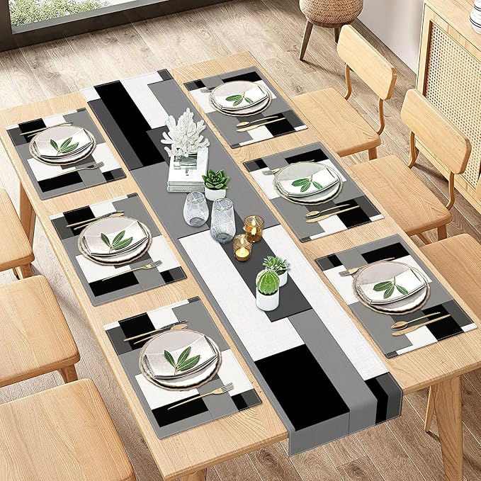 Table Runner and Placemats Set of 6 by ArtSocket