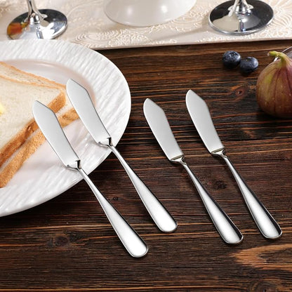 Premium Louise 4-Piece 7-Inch Butter Knife Set | 18/10 Stainless Steel Butter - Image 3