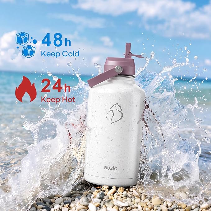BUZIO 64 oz Insulated Stainless Steel Water Bottle - Image 2