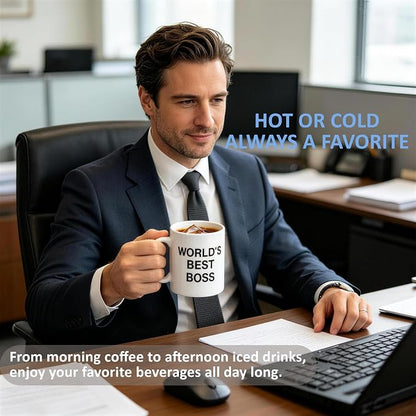Worlds Best Boss Mug for Managers and Coworkers, Funny Boss Gift Cup | 11oz - Image 5