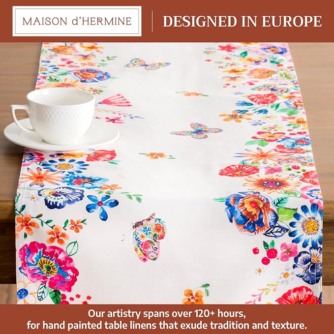 Maison d' Hermine Table Runner 100% Cotton 14.50" x 72" | Table Runners 72 - Image 2