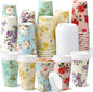 50 Pack 16 oz Disposable Coffee Cups by Ovveroche