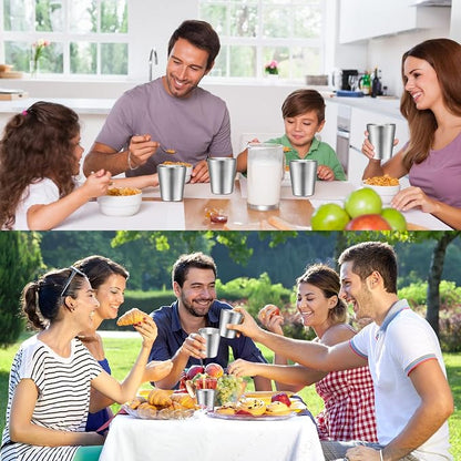 Insulated Stainless Cup, 10 oz Insulated Tumbler, 8 Pack Double Wall - Image 7