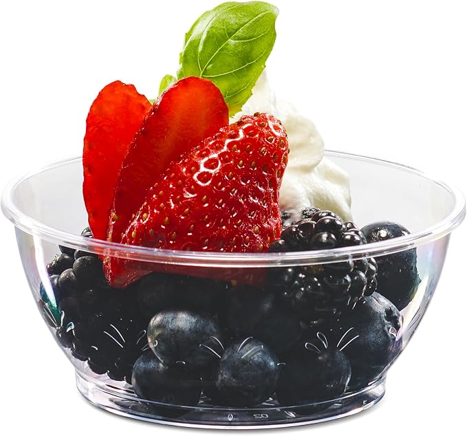 6 Oz Clear Mini Plastic Dessert Bowls Disposable Serving Bowls | Premium Hard - Image 7