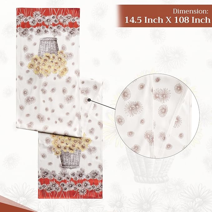 Maison d' Hermine Table Runner 100% Cotton 14.50" x 108" | Table Runners 108 - Image 4