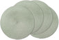 AHHFSMEI Round Braided Placemats 15 Inch Round Table Mats for Dining Tables Natural Woven Heat Resistant Place mats Set of 4 (Sage Green,4)