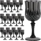 7OZ Plastic Wine Glasses, Reusable Vintage Goblets Unbreakable Drinking Glasses by Unknown