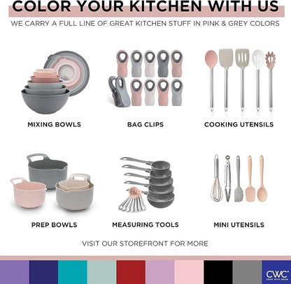 COOK WITH COLOR Prep Bowls with Lids- Wide and Deep Nesting Plastic Small - Image 7