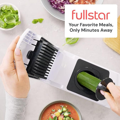 Fullstar The Original Pro Chopper - Vegetable Chopper and Spiralizer, Food Chopper with Container, Fruit Slicer, Kitchen Gadgets & Gifts, Home Essentials (2 in 1, White)