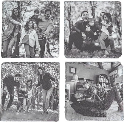 Blue Ridge Mountain Gifts - Custom Coasters Printed Family Photos, Housewarming Gift, Family Portrait Collage, Personalized Photo Prints, Personlaized Square Coasters, Custom Home Decor