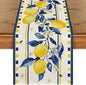 Artoid Mode Lemon Tree Flower Bee Summer Table Runner, Seasonal Holiday Kitchen by ArtoidMode