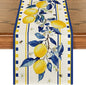 Artoid Mode Lemon Tree Flower Bee Summer Table Runner, Seasonal Holiday Kitchen by ArtoidMode