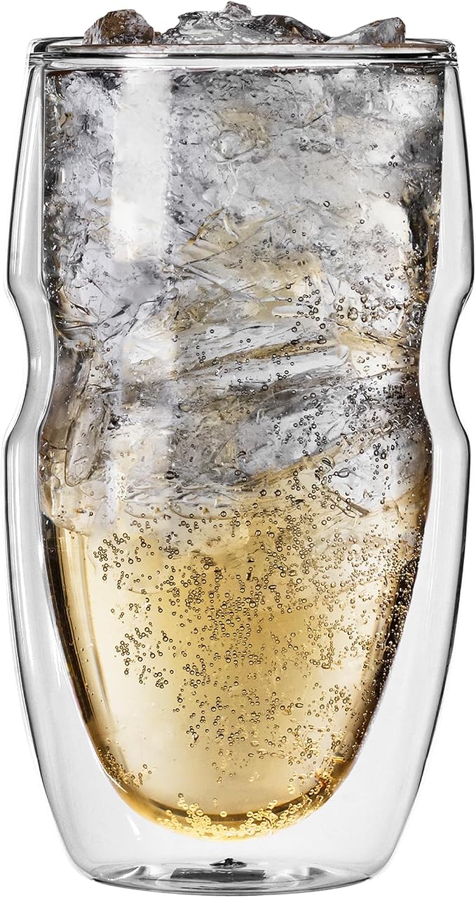 Ozeri Serafino Double Wall Insulated Iced Tea and Coffee Glasses - Image 7
