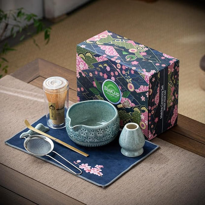 Buucup Blue Matcha Set, Ceramic Bowl Kit - Image 7