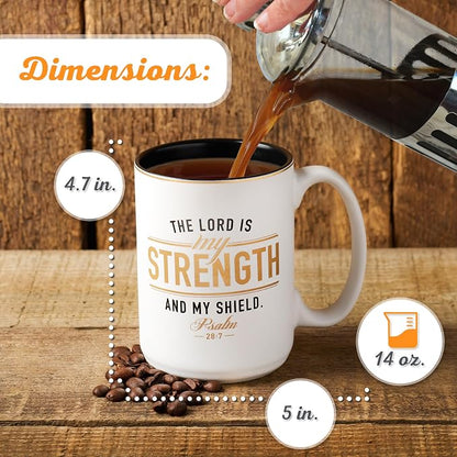 Christian Art Gifts Large Ceramic Encouraging Scripture Coffee and Tea Mug - Image 2